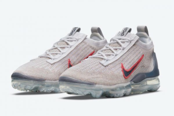 Nike Air VaporMax 2021 Grey Red Running Shoes DC9454-100-1