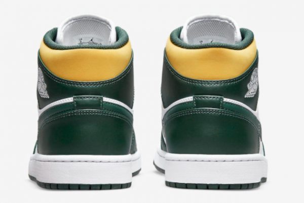 2021 Latest Air Jordan 1 Mid Sonics Green Yellow 554724-371-3