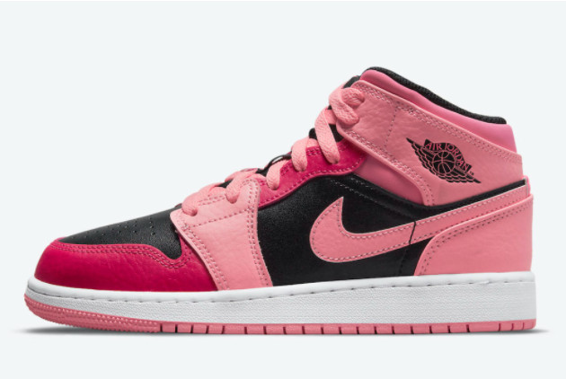 2022 Cheap Air Jordan 1 Mid GS Coral Chalk In Store 554725-662