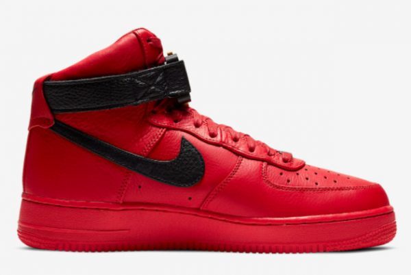 Alyx x Nike Air Force 1 High University Red Black Shoes CQ4018-601-1