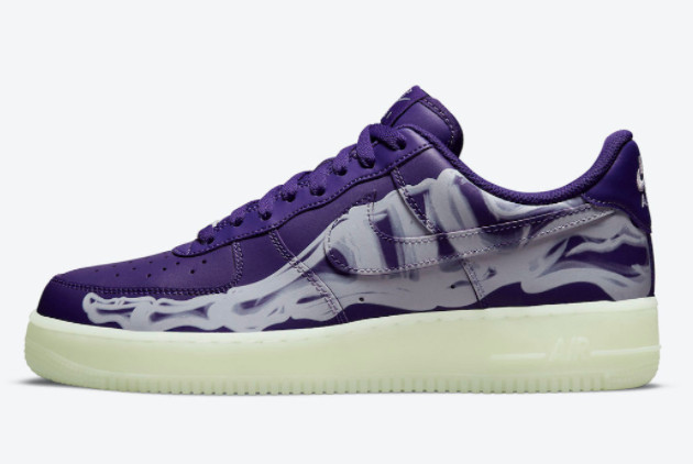 Brand New Nike AF1 Air Force 1 Purple Skeleton CU8067-500