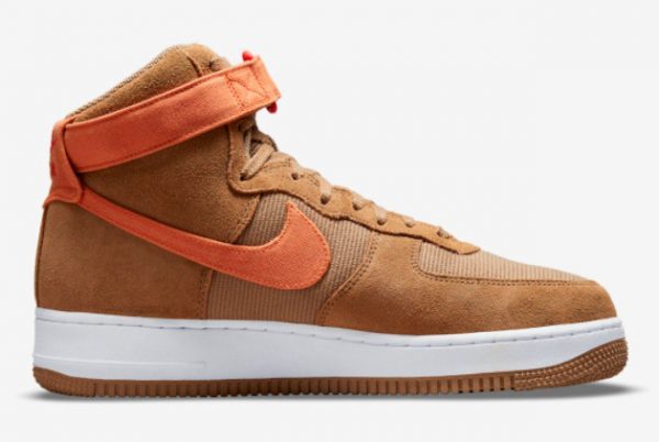 Buy Nike AF1 Air Force 1 High Wheat Orange Canvas DH7566-200-1