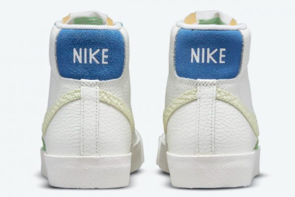 Buy Nike Blazer Mid 77 White/Bright Green-Blue DQ0865-100-2