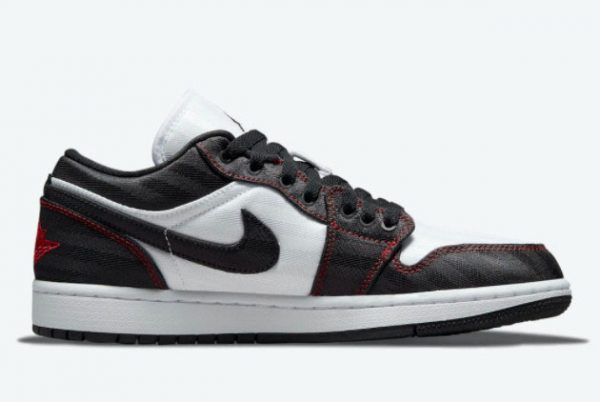 Cheap Air Jordan 1 Low SE Utility Black White Red DD9337-106-1