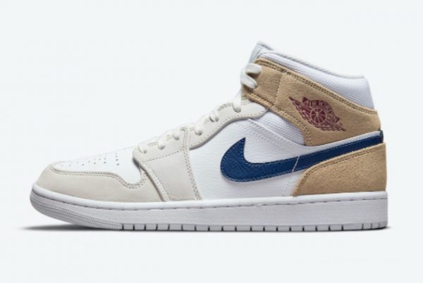 Cheap Air Jordan 1 Mid White Tan Multiple Materials DO6726-100