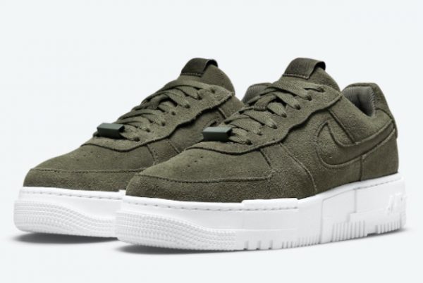 Cheap Nike Air Force 1 Pixel Dark Green Suede DQ5570-300-1