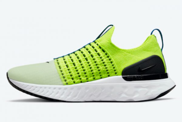 Cheap Nike React Phantom Run Flyknit 2 Volt White Yellow DM7603-700