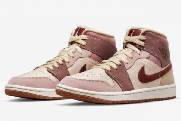 Latest Air Jordan 1 Mid Milk Tea Brown For Women DO7440-821-2