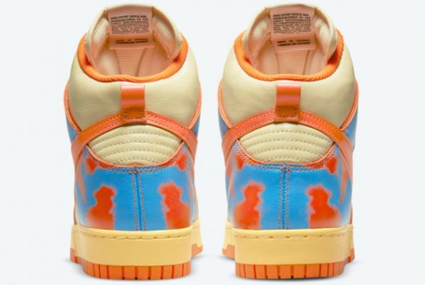 Nike Dunk High 1985 Orange Acid Wash Sneakers DD9404-800-3