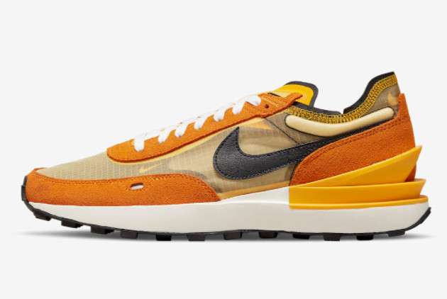 Nike Waffle One Orange Yellow Casual Shoes DD8014-700