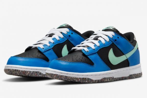 Shop Nike Dunk Low GS Crater Black Blue DR0165-001-2