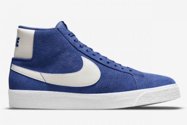 2022 Latest Nike SB Blazer Mid Blue Suede 864349-403-1