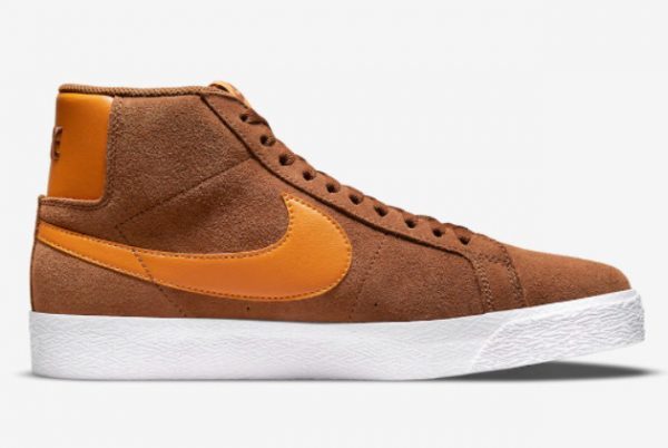 2022 Latest Nike SB Blazer Mid Brown Orange 864349-203-1