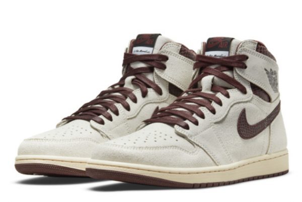 A Ma Maniere x Air Jordan 1 High OG Sail Burgundy Crush DO7097-100-2