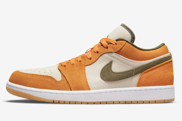 New Release Air Jordan 1 Low Ceramic Orange Olive DH6931-102