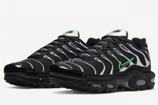 Nike Air Max Plus Black Silver Electric Green Casual Shoes DR0139-001-2