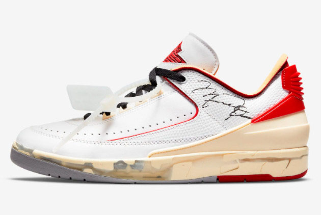 Off-White x Air Jordan 2 Low White Varsity Red Outlet DJ4375-106