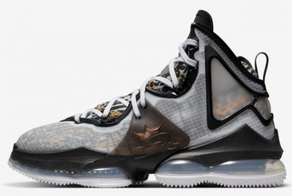 2022 Brand New Nike LeBron 19 Leopard Grey Black DC9340-100