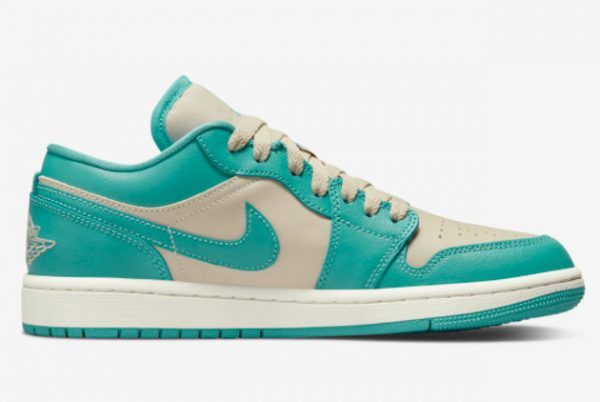 2022 Cheap Air Jordan 1 Low Teal Green Beige DC0774-131-1