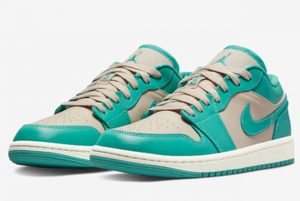 2022 Cheap Air Jordan 1 Low Teal Green Beige DC0774-131-2