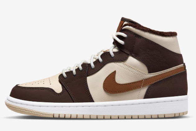 2022 New Air Jordan 1 Mid Brown Cream White DO6699-200