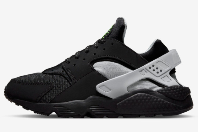 2022 Nike Air Huarache Black Neon Casual Shoes DR0141-001