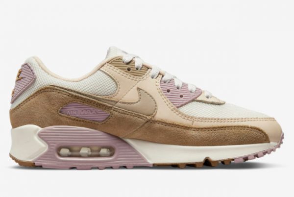 2022 Nike Air Max 90 Sail Tan Running Shoes DQ0885-300-1