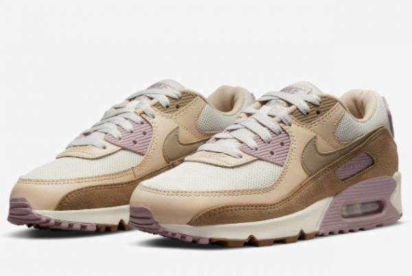 2022 Nike Air Max 90 Sail Tan Running Shoes DQ0885-300-2