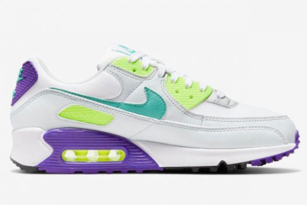 2022 Nike Air Max 90 Volt/Teal-Purple Outlet Online DH5072-100-1