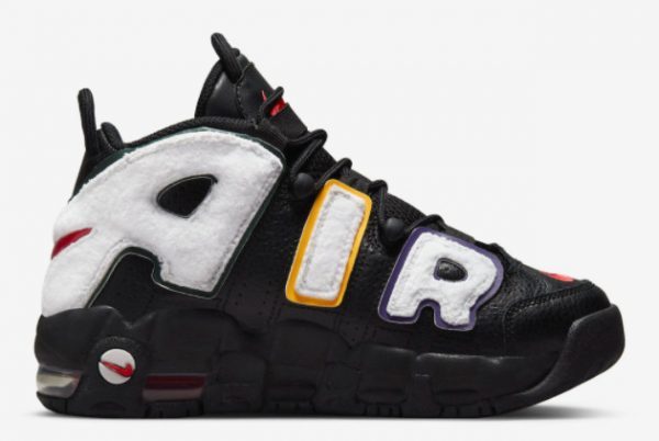 Cheap Nike Air More Uptempo GS Black White Fleece Material DQ7780-001-1