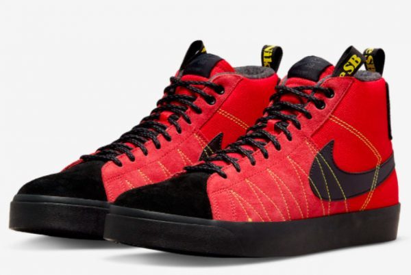 Discount Nike SB Blazer Mid Premium Acclimate Pack Red DC8903-601-2