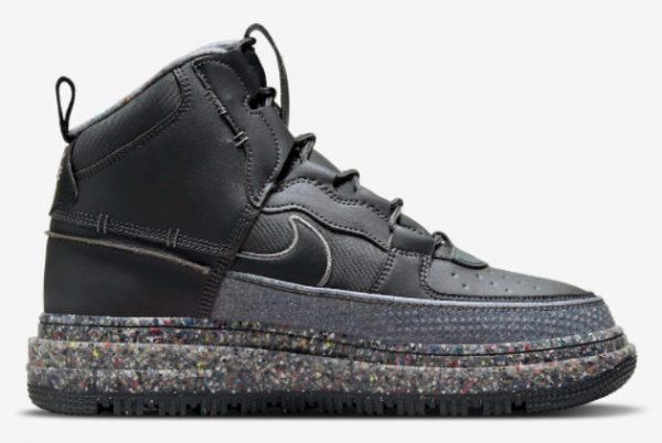 Grade School Nike Air Force 1 Boot Crater Dark Smoke Grey Black DD0747-001-1