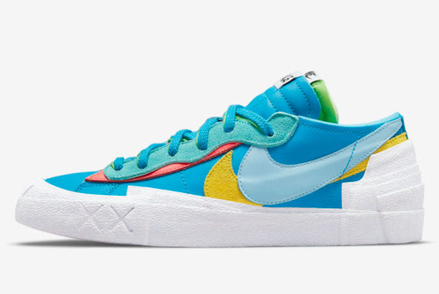 Kaws x Sacai x Nike Blazer Low Neptune Blue On Sale DM7901-400