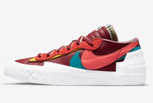 Kaws x Sacai x Nike Blazer Low Team Red For Sale DM7901-600