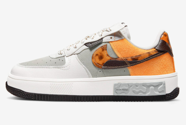 New Release Nike Air Force 1 Fontanka Tortoise Shell Grey/Sail-Orange DR0151-001