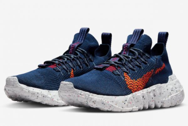 Nike Space Hippie 01 Navy Orange Running Shoes DN0010-400-2