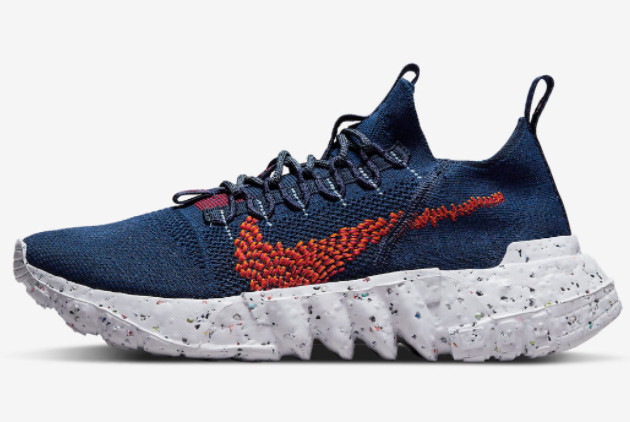 Nike Space Hippie 01 Navy Orange Running Shoes DN0010-400