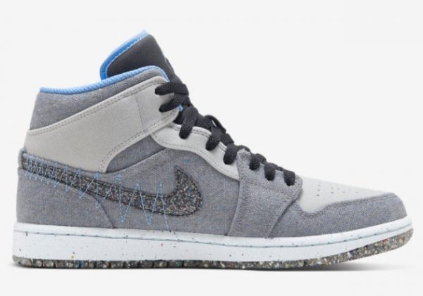 2022 Air Jordan 1 Mid Crater Grey Blue On Sale DM3529-004-1