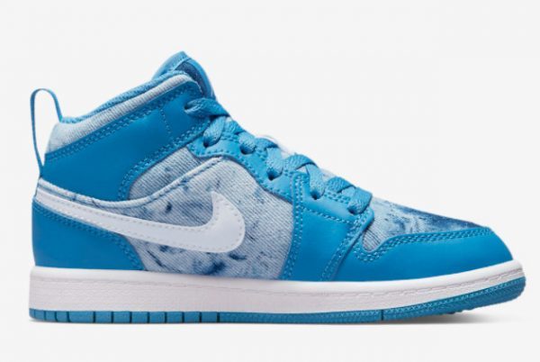 2022 Air Jordan 1 Mid Washed Denim For Sale DM8952-400-1