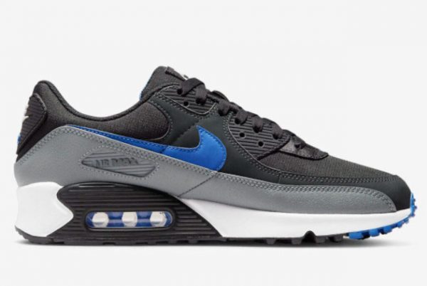 Blue Swooshes Nike Air Max 90 Black Grey-Blue DH4619-001-1