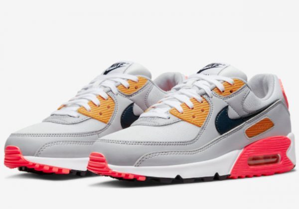 Nike Air Max 90 Grey Golden Yellow Infrared For Sale DH5072-001-2