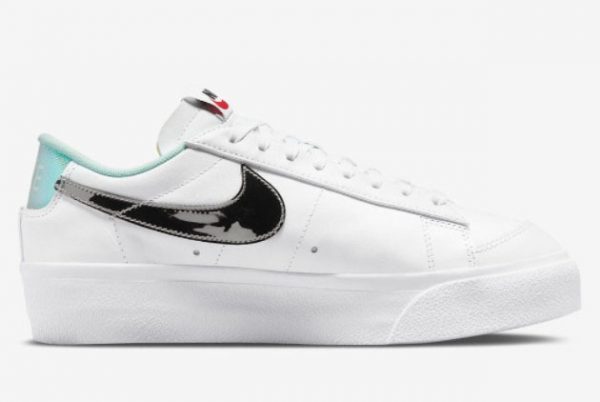 Nike Blazer Low Platform White/Mint Foam-Siren Red-Metallic Silver DQ7654-100-1