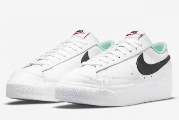 Nike Blazer Low Platform White/Mint Foam-Siren Red-Metallic Silver DQ7654-100-2