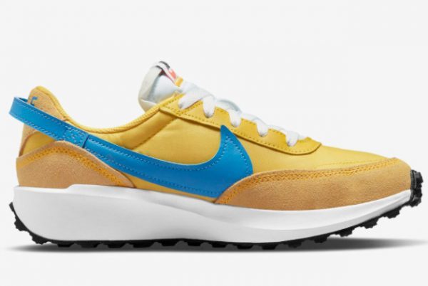 Nike Waffle Debut Yellow Blue Running Shoes DH9523-700-1