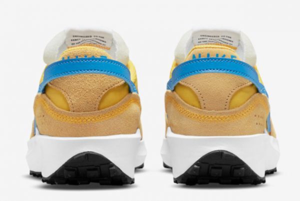 Nike Waffle Debut Yellow Blue Running Shoes DH9523-700-3