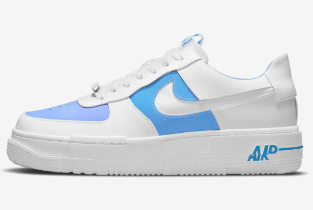 2022 Cheap Nike Air Force 1 Pixel Powder Blue White-University Blue DN4230-414