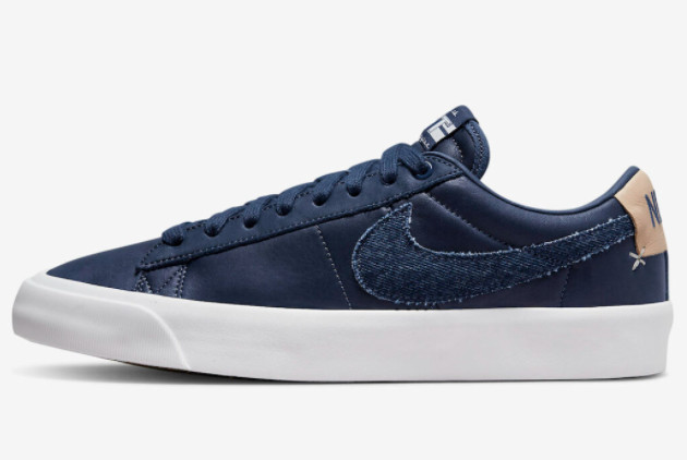 2022 Nike SB Blazer Low GT Navy Denim Casual Shoes DM8890-400