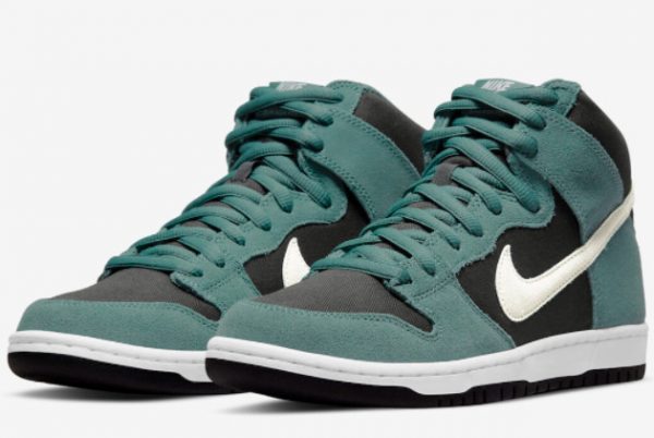 Nike SB Dunk High Black Green-White For Sale DQ3757-300-2