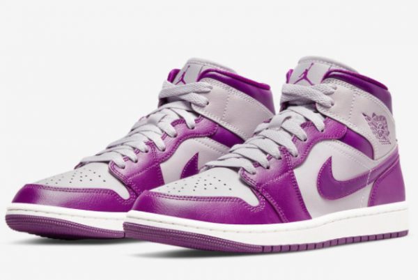 2022 Air Jordan 1 Mid WMNS Magenta Girls Size BQ6472-501-2