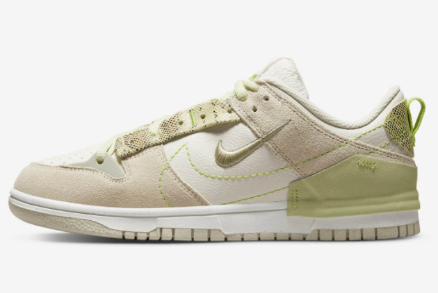 2022 Latest Nike Dunk Low Disrupt 2 Green Snake DV3206-001